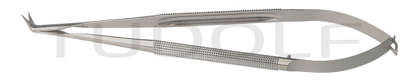 RU 1773-60R / Forbice Vascolare, Ac/Ac, Manico Tondo 60°, Streamline, 18,0 cm