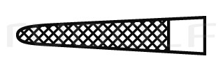 RU 5931-42 / Microportagujas Castroviejo, TC, Recto, Granulación: 0,3 mm, 2 mm, 21 cm
