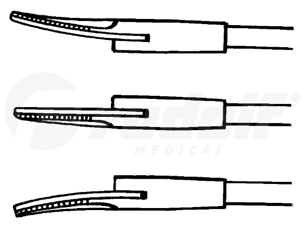 RU 8115-00 / Tijera De Sinuscopia, Dentada, Recta, 13 cm, Con LUER-LOCK