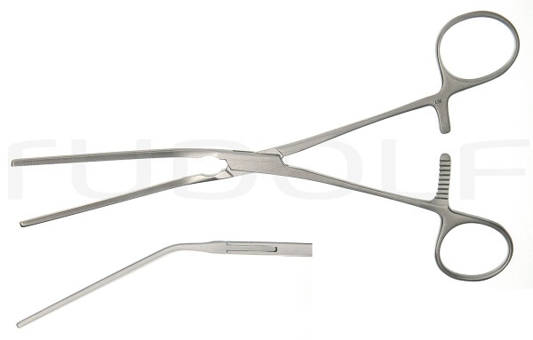 RU 7610-03 / Pinza Cardiovascolare Leland-Jones Angolata, 18cm