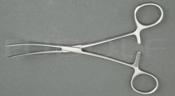 RU 6531-18 / Baby-Doyen Forceps, Cvd., 18cm