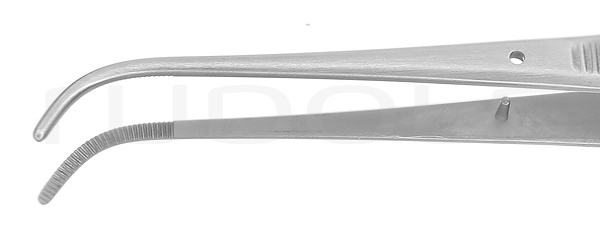 RU 4053-17 / Dressing Forceps Taylor, Curved, 1.5 mm, Dissector End, (L) 17,5cm
 - 7"