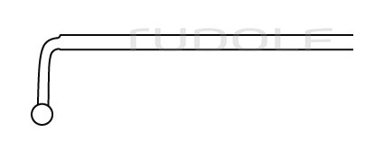 RU 8827-85 / Exploration Hook, Probe-Pointed, Long Size, 24.5cm
 - 9 3/4"