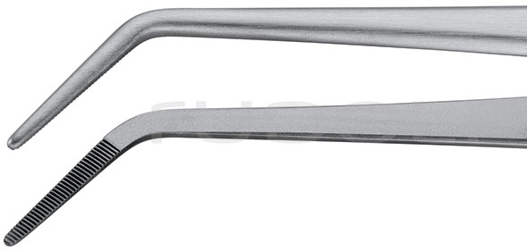 RU 4057-20 / Dressing Forceps, Angled 20cm
, 8"