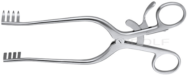 RU 4728-20 / Divaricatore Adson, Acuti 19,5cm, 4x4 Denti