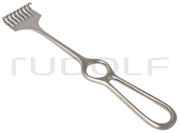 RU 4502-08 / Divaricatore Volkmann, Semi-Smusso, 8Denti 22,5 cm