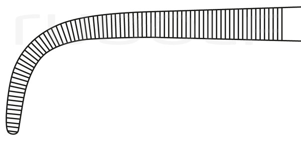 RU 3326-23 / Pinza Gemini Para Ligaduras, Curva, 23 cm