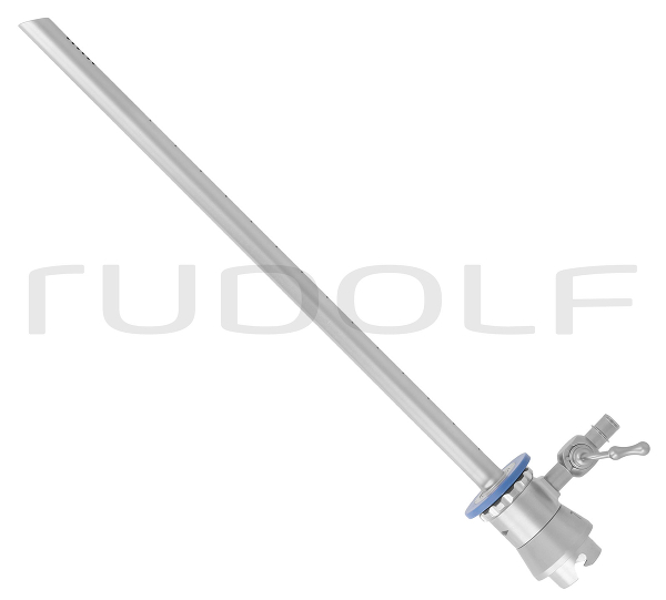 HY040-341 / Dauerspül-Hyst.-Schaft m. Drehb. Hahn 12°-30°, 7,8x6,2 mm, NL 182 mm