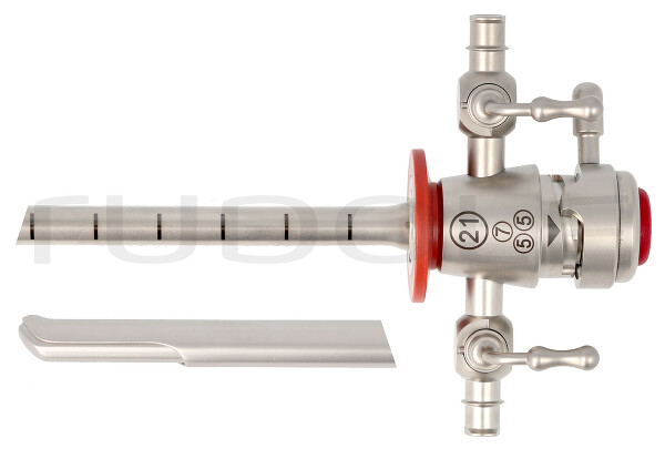 CY210-101 / Camica Per Cistoscopio/Uretroscopio Con 2 Rubinetti Rigidi, 21 Charr, C. Ottur