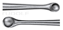 RU 5366-01 / Bone Curette Martini, Double-Ended, 4,2 mm / 3,1 mm, (L) 13.5 cm - 5 1/4"