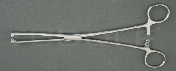 RU 7190-10 / Pinza Per Abbassare L'utero Museux Retta, 10mm, 24cm
