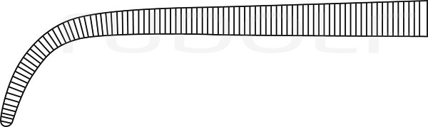 RU 3253-73 / Pinza Emostatica Kelly, Curva 24,0 cm