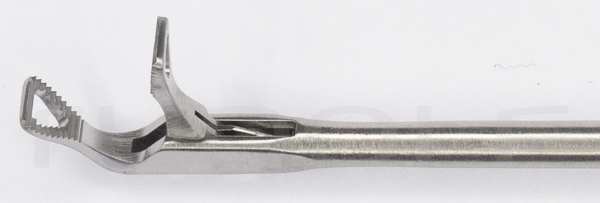 RU 8650-03/19 / Grasp. Fcps. Cvd. Up Lft., FF-MOV. Shaft Length 23cm
/9", Conicø2/3mm
, Jaw 2mm
