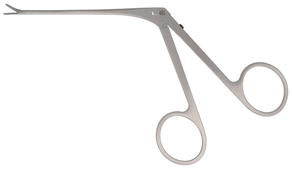 RU 7892-18 / Mikro-Ohrschere Shea, Rechts Gebogen, Schaftlänge 8 cm,