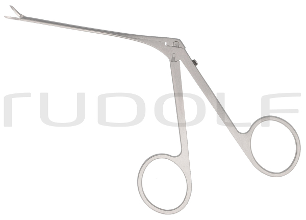 RU 7892-17 / Micro Ear Scissors Shea, Curved Left, Shaft Length 8 cm - 3 1/4",