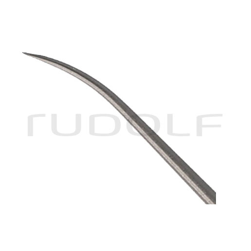 RU 7907-01/03 / Ear Needle Wullstein, Slightly Curved, Sharp, 16 cm - 6 1/4"
