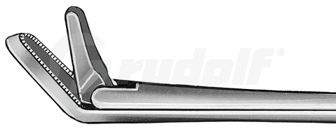 RU 8095-00 / Conchotom Hajek, 45° Aufgebogen, Maulbreite 3 x 12 mm, Schaftlänge 12 cm