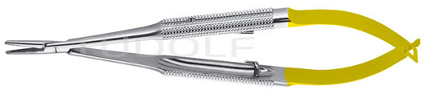 RU 5866-12 / Needle Holder Castroviejo/Barraquer, Str. TC, W. Ratchet, 14cm, 5 1/2"