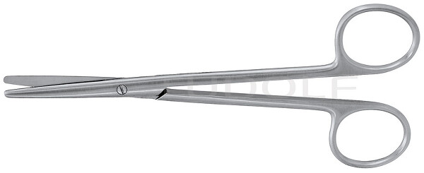 RU 1301-14 / Forbice Metzenbaum, Retta, 14.5 cm - 5 3/4"