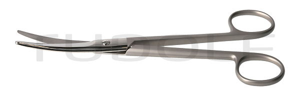 RU 1251-17S / Scissors Mayo Supreme, Bl/Bl, Cvd. 17 cm, 6,75"