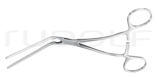 RU 7611-18 / Pinza Cardiovascolare Leland-Jones (De Bakey) Angolata, 19 cm