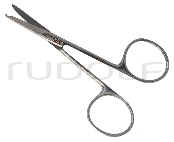 RU 2510-09HP / Ligature Scissors Spencer, Str., High Polished, (L) 9 cm - 3 1/2"