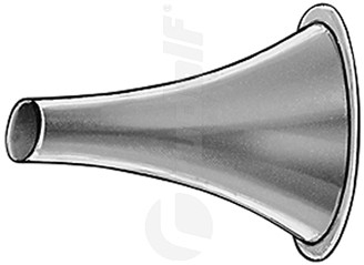 RU 7801-04NR / Ear Speculum Farrior, Oval, Stainl. Steel Fig. 4,Distal I Ø 5x6 mm, O Ø 6x7 mm