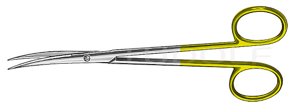 RU 1318-14 / Forbice Metzenbaum-Fino, Curva, TC 14,5 cm