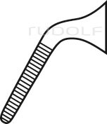 RU 3935-08 / Pinza Bulldog Diethrich, Angolata 4,3 cm, 8 mm