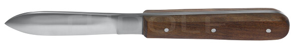 RU 4894-09 / Coltello Anat. Virchow, Manico in Legno Taglio 9,5cm