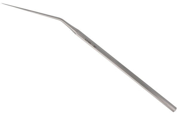RU 7907-10/03 / Mikro-Häkchen, Scharf, Rechts, Abgewinkelt 90°, 0,3 mm, 16 cm