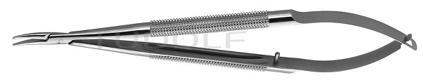 RU 5861-15 / Micro Needle Holder Cvd., W/O. Ratchet, 15cm, 6"
