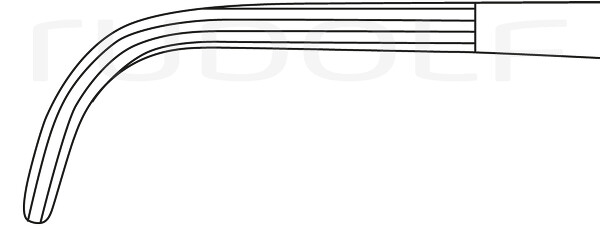 RU 3361-23 / Hemost. Fcps Lahey, Cvd. 23 cm, 9"