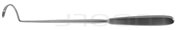 RU 6112-28 / Ago Per Legatura Deschamps, Smusso, Per Mano Sinistra, 28 cm, Curvo A Destra