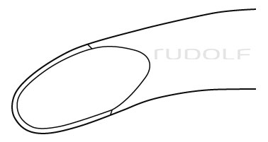 RU 5581-17 / Pinza Sgorbia Luer, Curva,