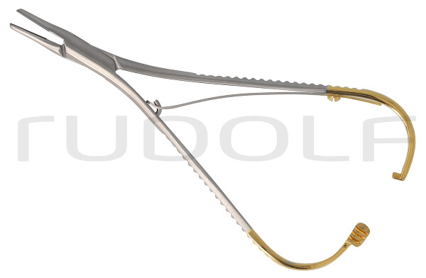 RU 6070-14 / Needle Holder Mathieu-Kocher, TC, Str. 14cm, 5 1/2"