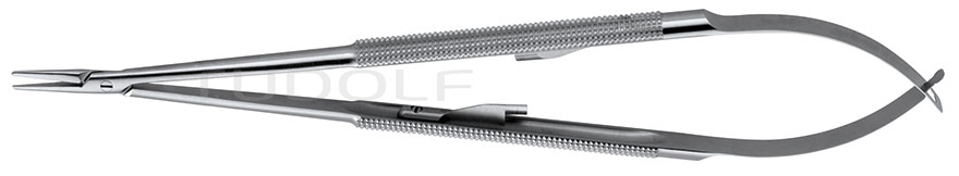 RU 5864-18G / Nadelhalter Microgrip, Stand., Rundgriff Ger., m. Sperre, 18cm
