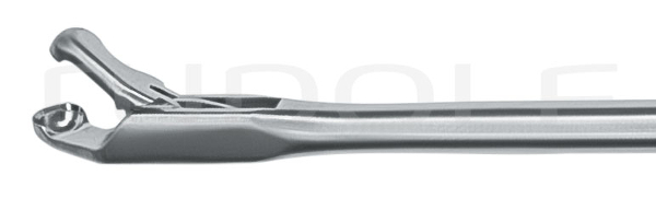 RU 8650-03/25 / Micro Fcps, CUP-SHP, Cvd. Rgt., FF-MOV. Shaft Length 23cm
/9", Conicø2/3mm
, Jaw 2mm
