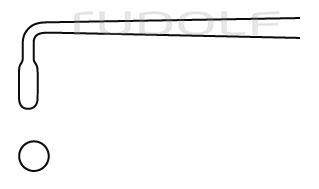 RU 8846-11 / Mikro-Ringkürette, Aufgew. 90° 24 cm, Ø 2,5 mm