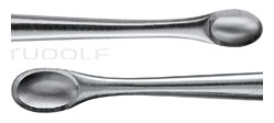 RU 5368-12 / Bone Curette Williger, Double-Ended, 4.2 x 6.4 mm, 3.5 x 5.6 mm, 13.5 cm - 5"