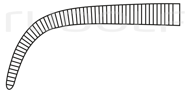 RU 3979-36 / Hemost. Fcps Coller-Crile, Cvd. 16 cm, 6,25"
