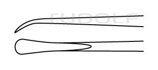 RU 8836-08T / Rhoton Elevator, Ti, Fig. 5 19,0 cm - 7 1/2", 2,8 mm