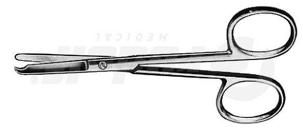 RU 2510-12 / Ligature Scissors Spencer, Str., (L) 12 cm - 4 3/4"
