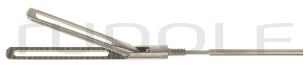 RS000-568 / Ins. Diss. and Grasp. Fcps, Single Action Extra Fine Grooved, Jaw 39 mm, 5 mm