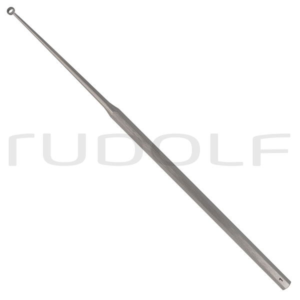 RU 7904-01 / Curette Buck, Figure 1,Curved, Sharp, I Ø 2 mm, O Ø 3.2 mm, 14.5 cm - 5 3/4"