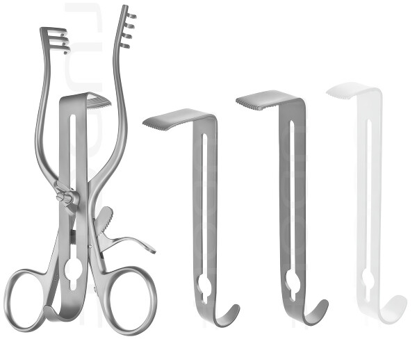 RU 4718-01 / Divaricatore Henley, Smusso, Completo 16,5cm