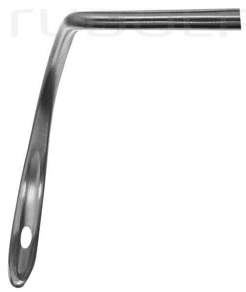 RU 6110-28 / Ago Per Legatura Deschamps, Smusso, Per Mano Destra, 28 cm, Curvo A Sinistra