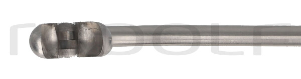 RU 8114-02 / Pinza De Doble Cuchara, Corte Vertical Ø 4 mm, 110° Curva Hacia Arriba, 8 cm, Con LUER-LOCK