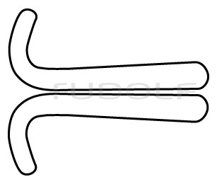 RU 4715-14 / Cloward Skin Retractor, 1x2 Blunt Prongs, 14 cm - 5 1/2"