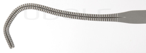 RU 7754-18 / Pinza Bulldog Cooley Atraumática, Muy Angulada Arriba, 12,5 cm